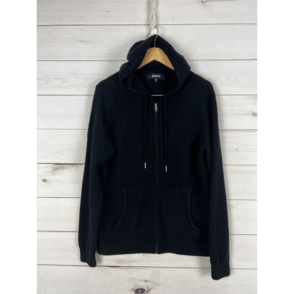 Quince Black cashmere hoodie Sweater